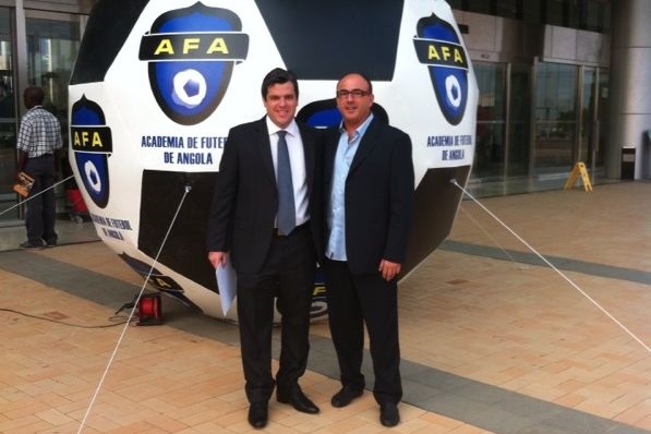 Fórum AFA 2013. José Luis Garrido e Toni Cortes. Academia de Futebol de Angola