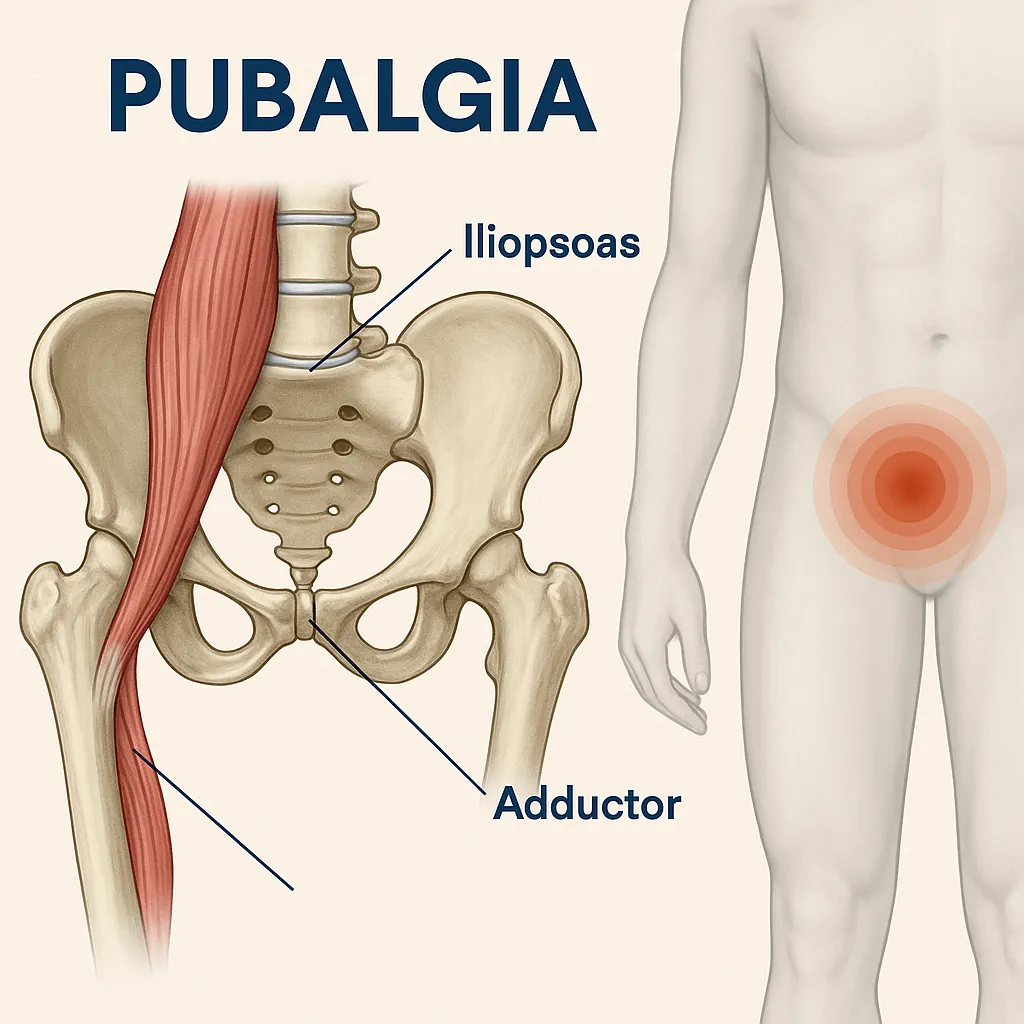 La pubalgia de Lamine Yamal. Representación anatómica.